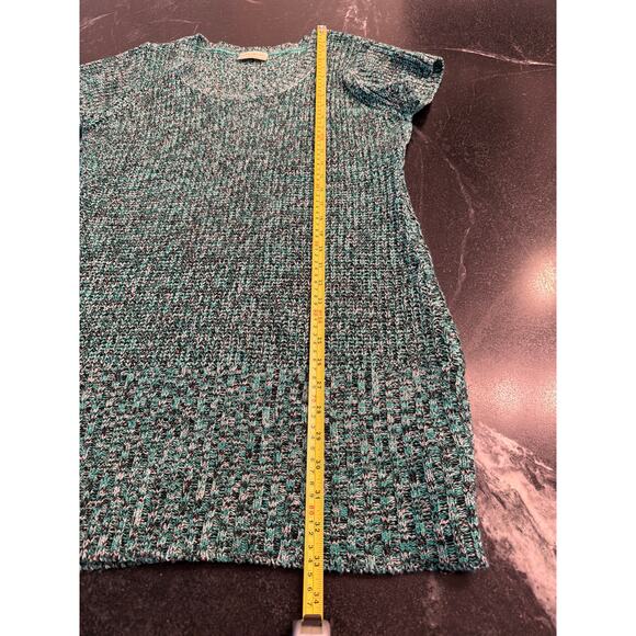bobbie brooks ladies green marled knit sweater tunic top LG  VTG - Picture 6 of 7